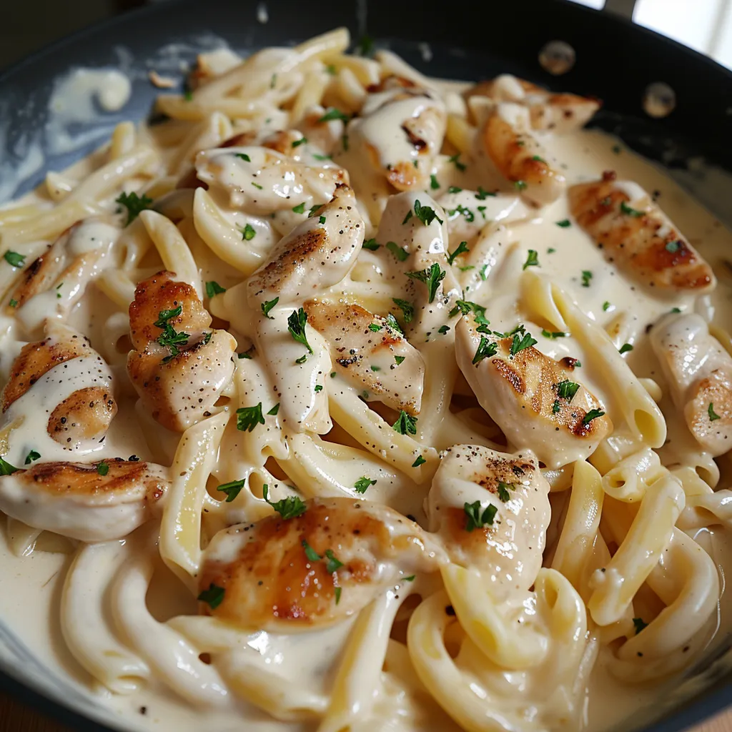 Poulet Alfredo crémeux
