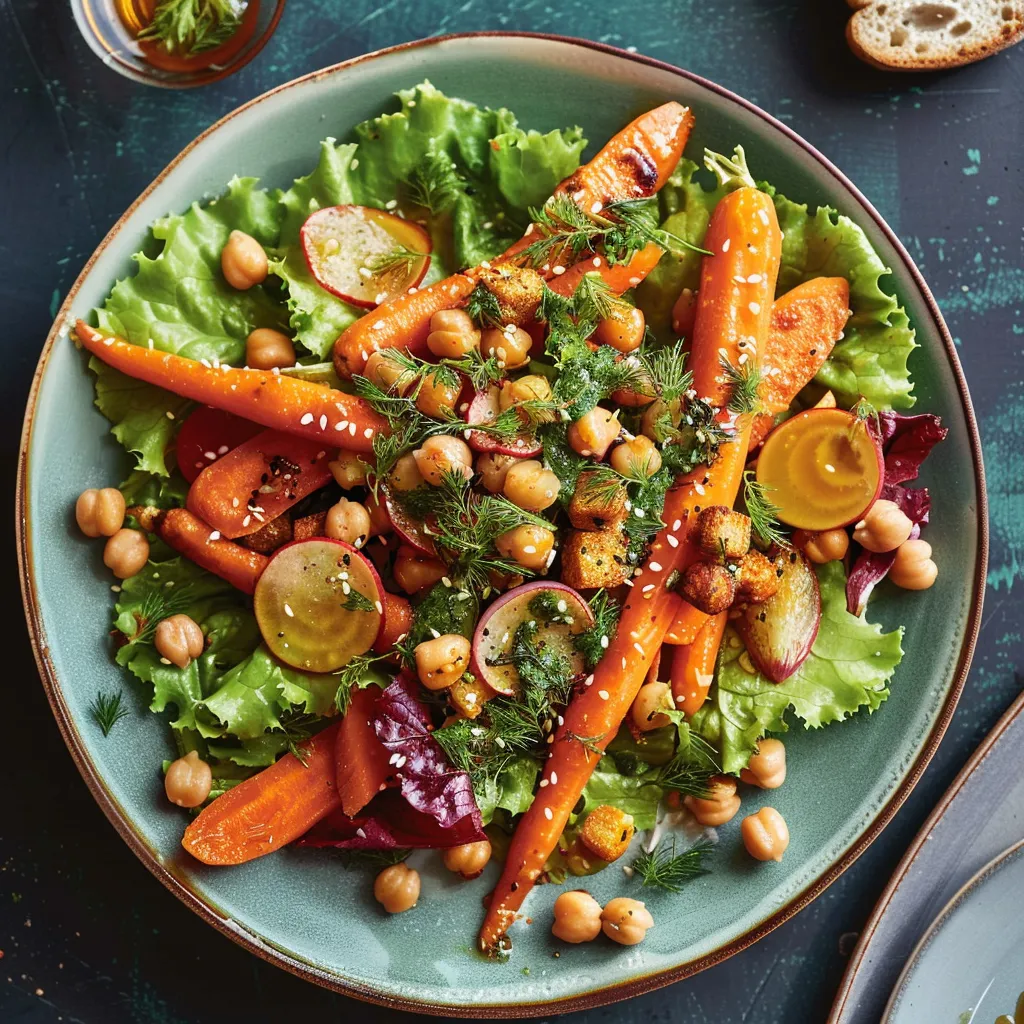 Salade gourmande de carottes et pois chiches