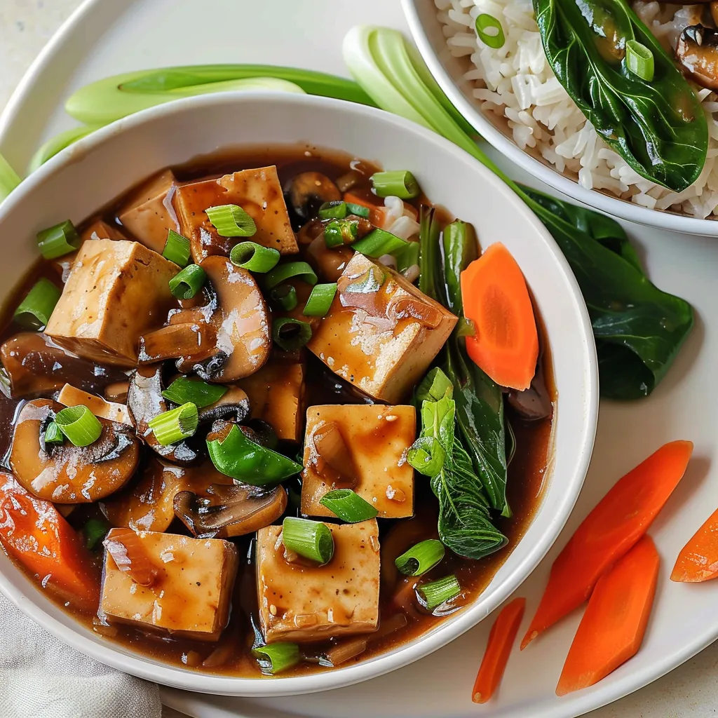 Tofu légumes champignons