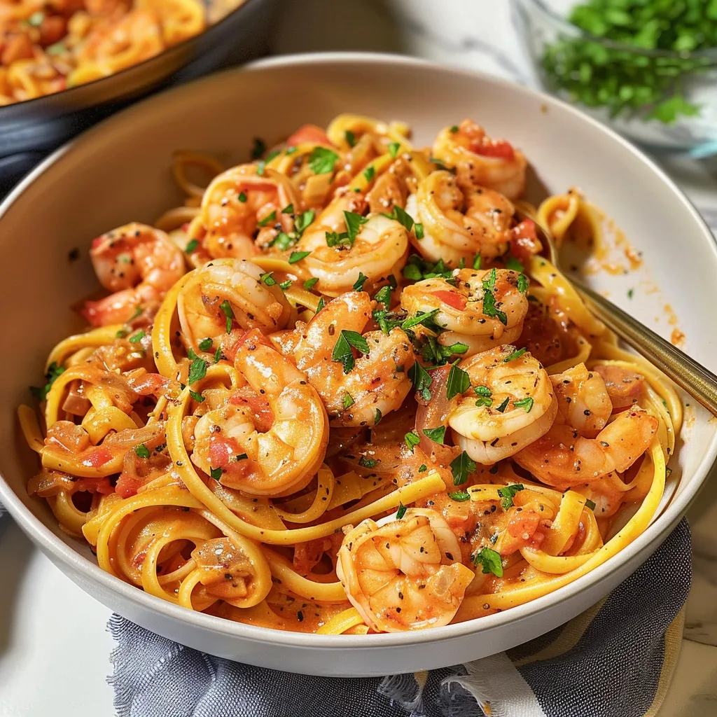 Linguines style cajun aux crevettes maison