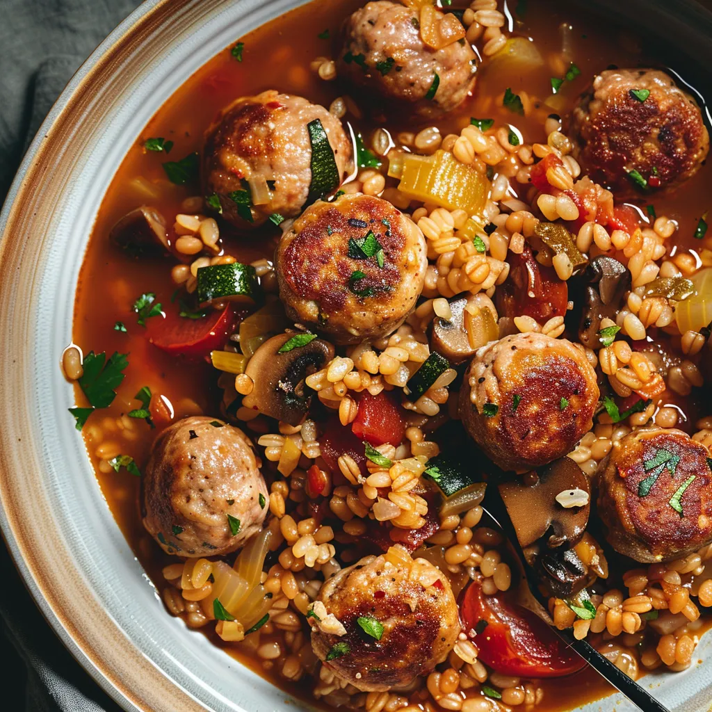Orge et boulettes