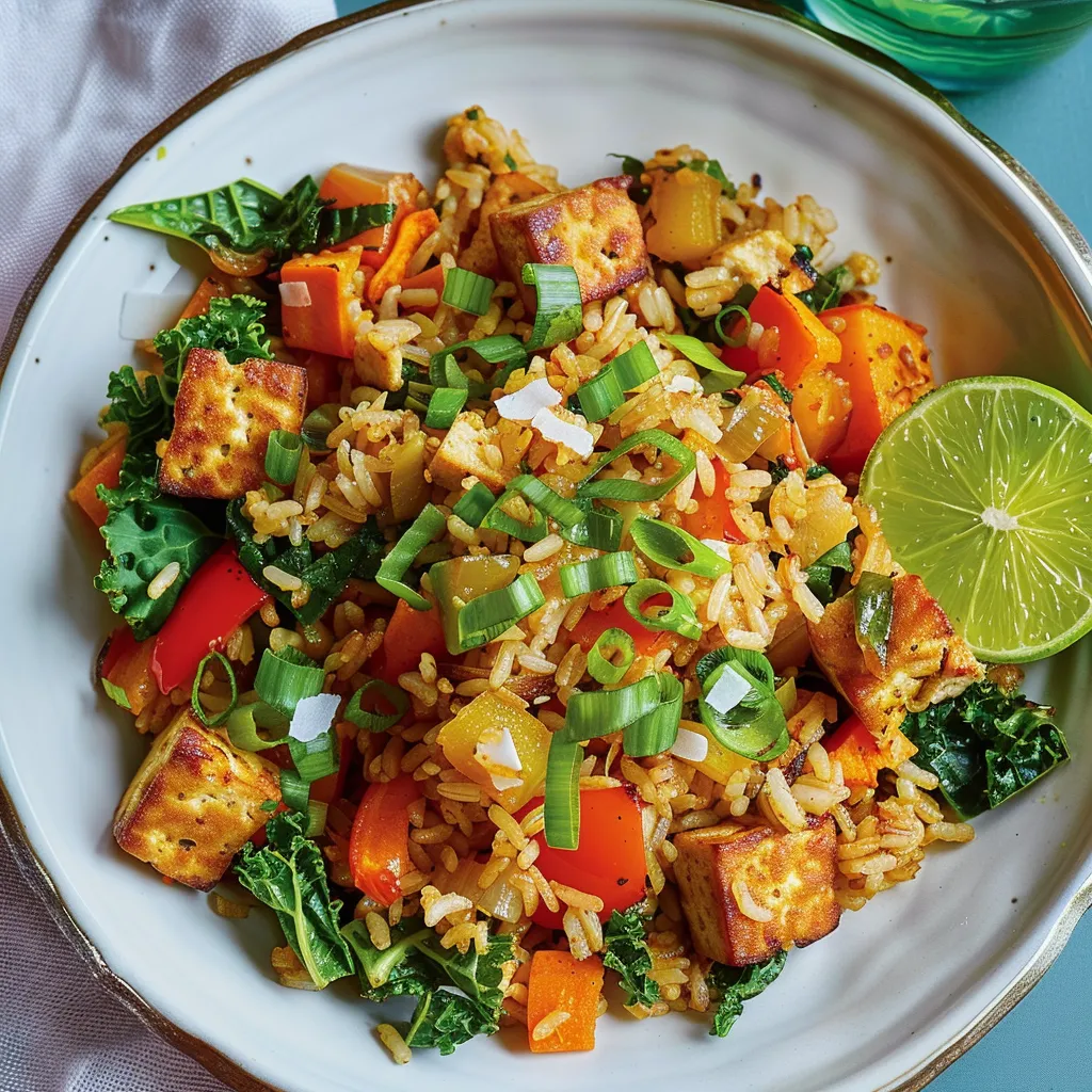Tofu et légumes sautés