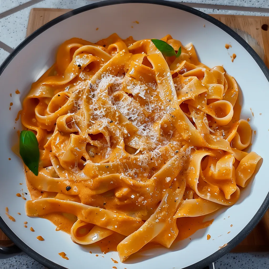 Pâtes à la tomate et fromage