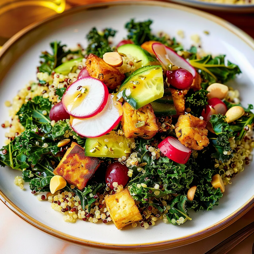 Tofu et kale croustillant