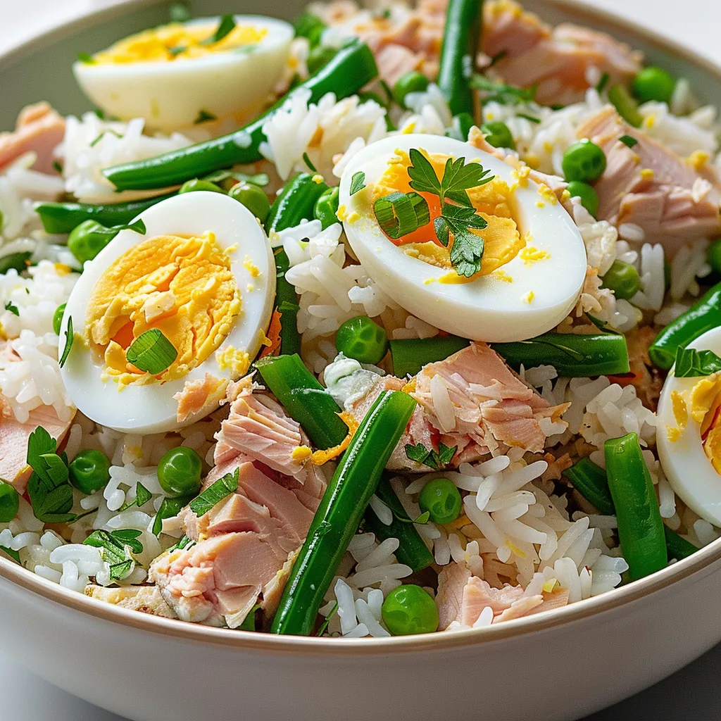 Riz thon et œufs
