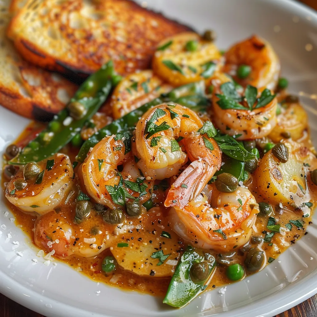 Crevettes sauce citron