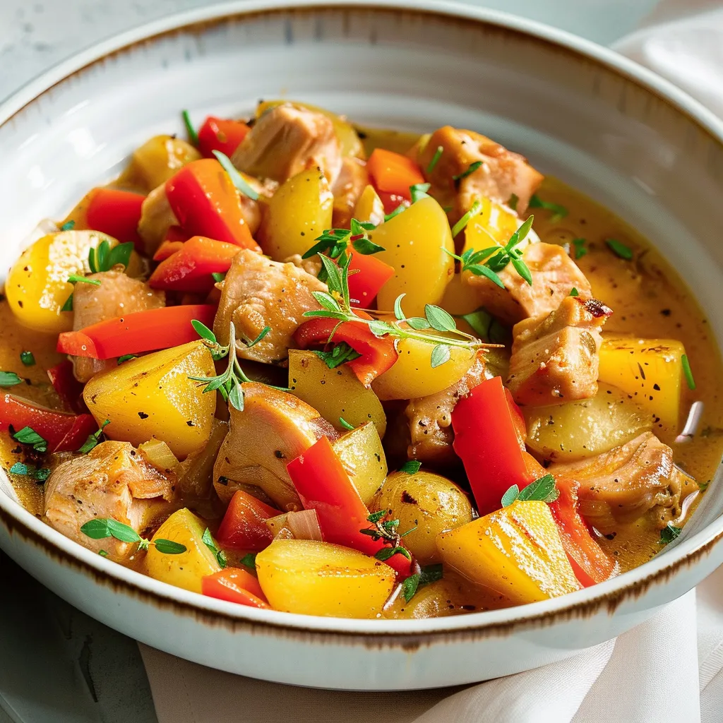 Ragoût chaleureux à la dinde et légumes