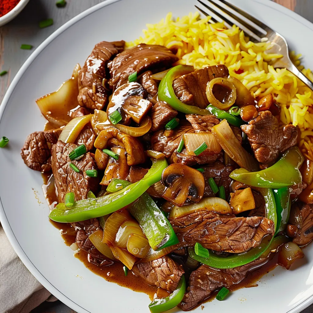 Bœuf sauté avec légumes aux couleurs vives