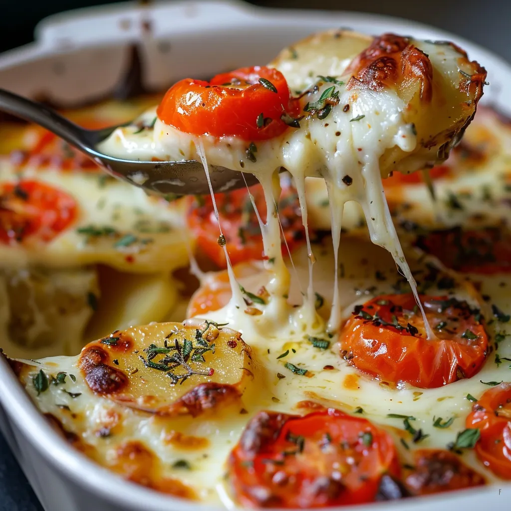 Savoureux gratin de pommes de terre et légumes