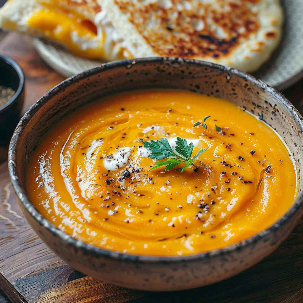 Dégustez un velouté onctueux aux carottes et lentilles corail