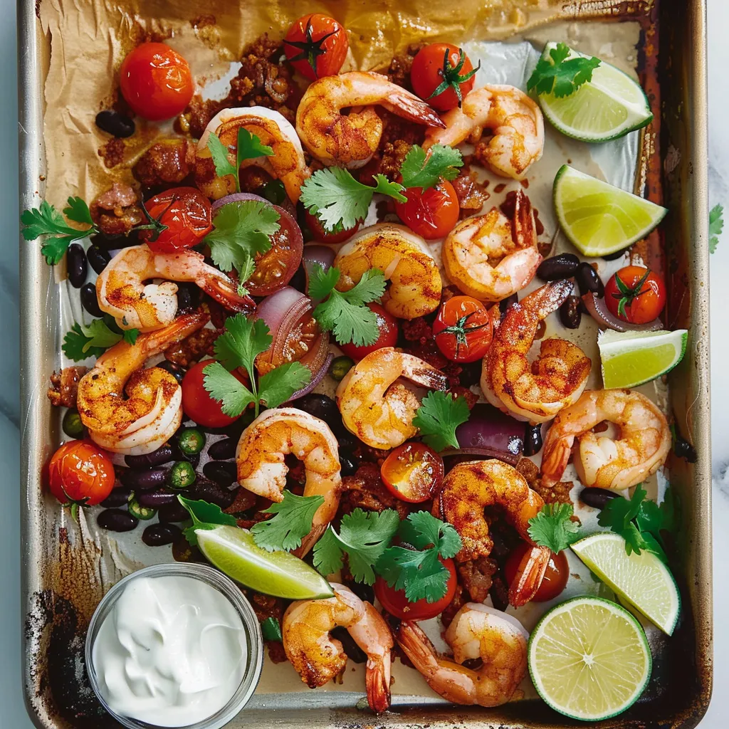 Chorizo, haricots et crevettes