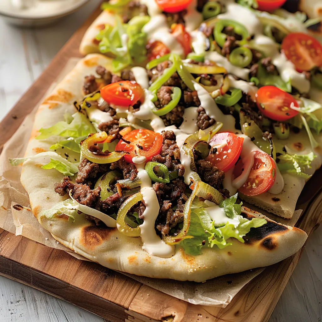 Savoureux sandwich au bœuf sur pain naan