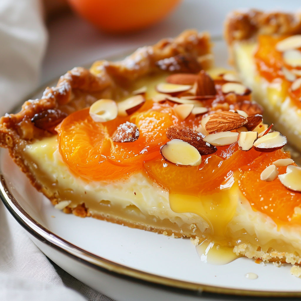 Tarte dorée et fondante aux abricots et amandes, simple à faire et impossible à résister.