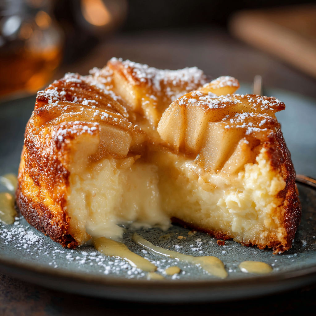 Un gâteau aux pommes savoureux prêt à déguster.