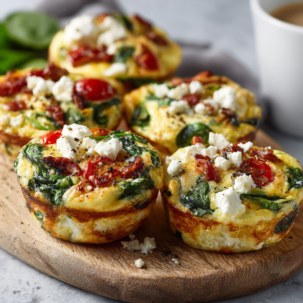 Deserts de quiche aux légumes et fromage sur un plateau.