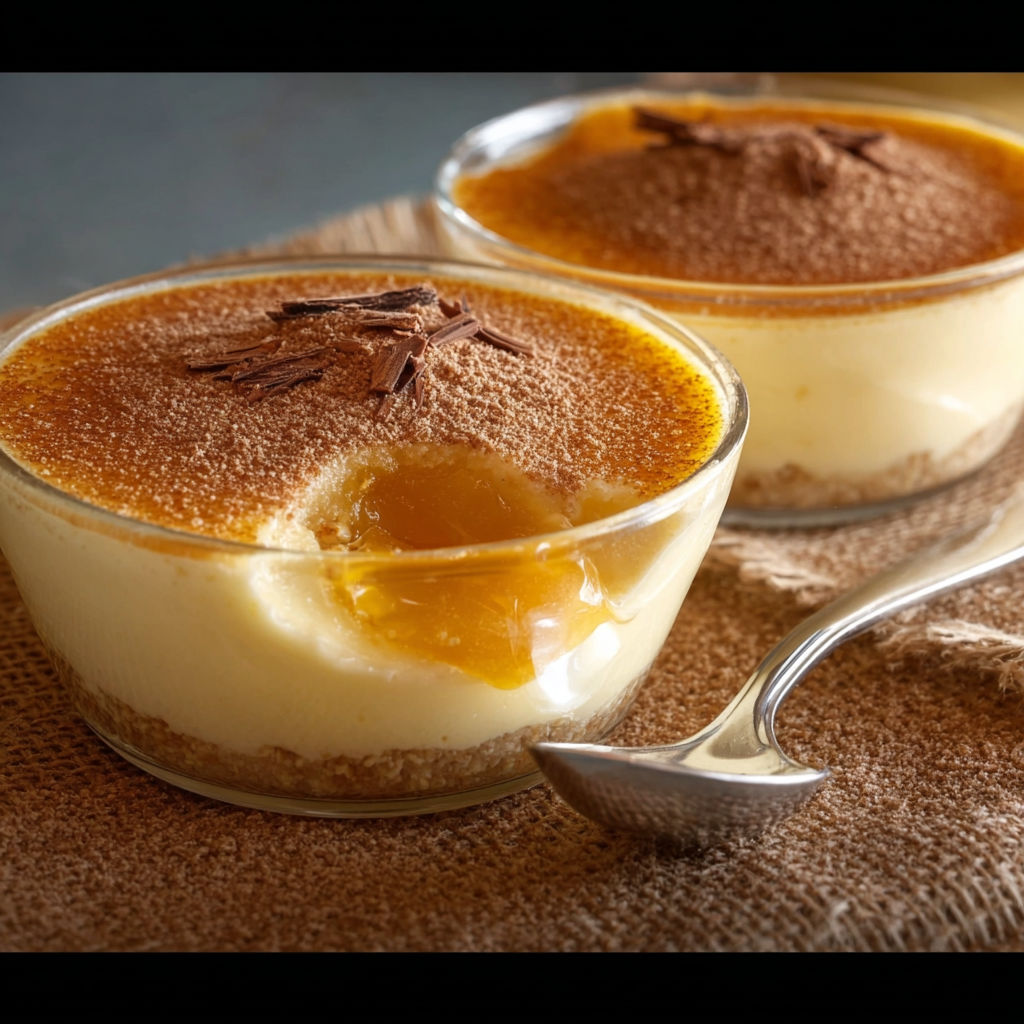 Un délicieux dessert maison est prêt à être servi dans un bol transparent.