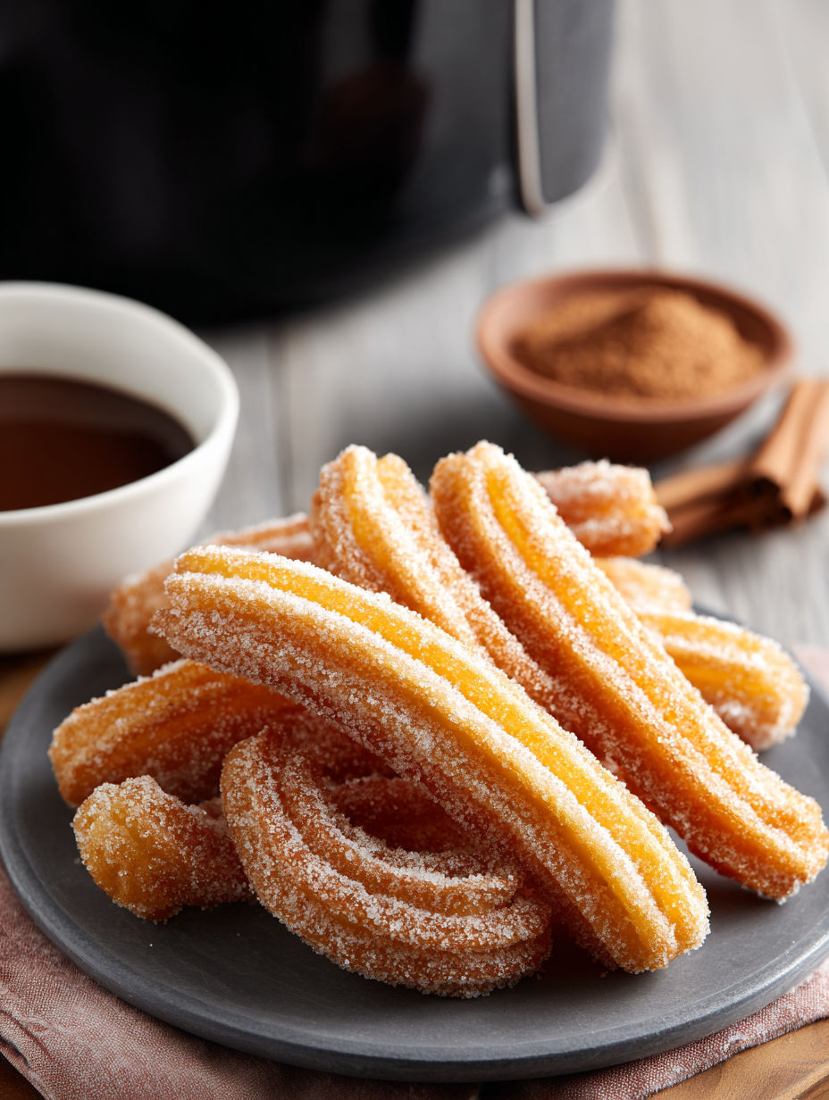 Une pile de churros d'orange et de sucre, prêts à être cuits.