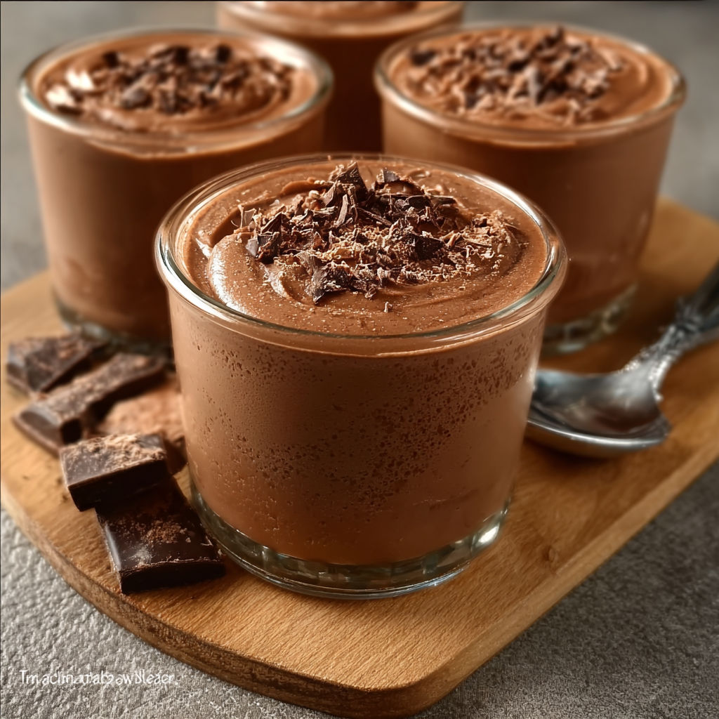 Desserts sur un plateau de bois avec des cuillères.