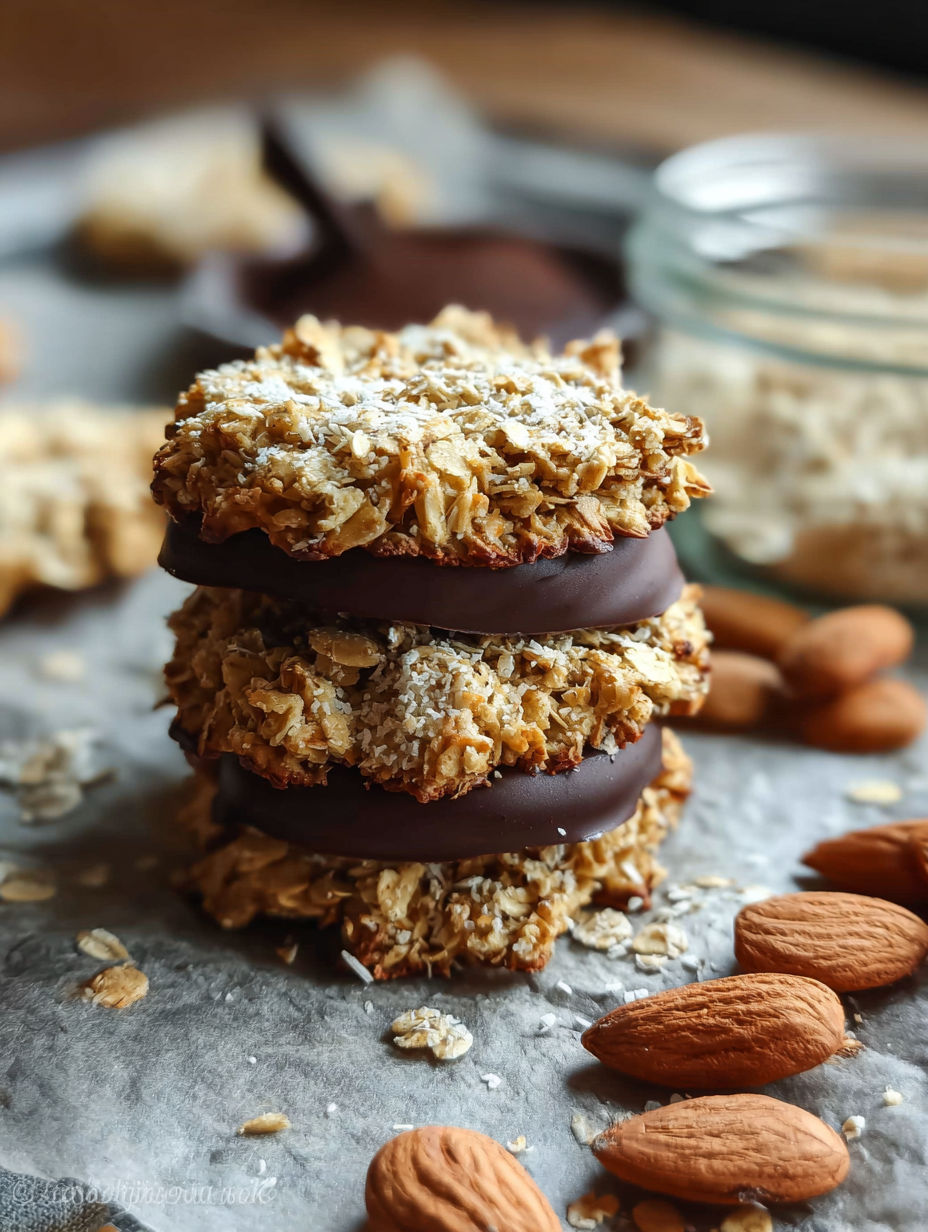 Une recette de desserts en cake de cacao et de granola.