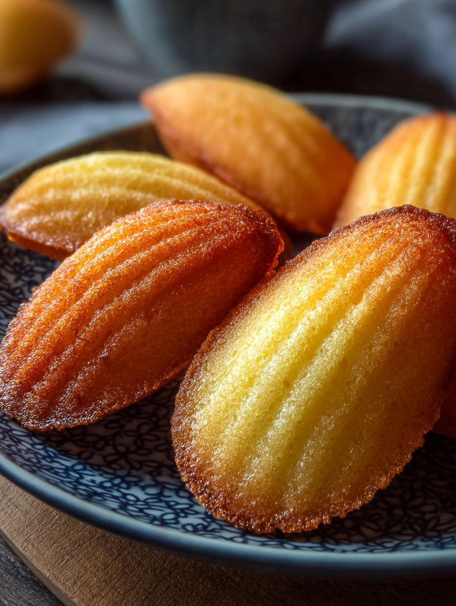 Une plaque contenant des Madeleines de Grand-Mère, une recette traditionnelle française.