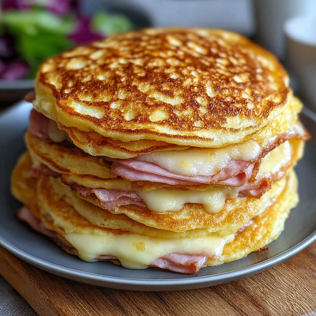 Pancakes Salés Jambon Fromage