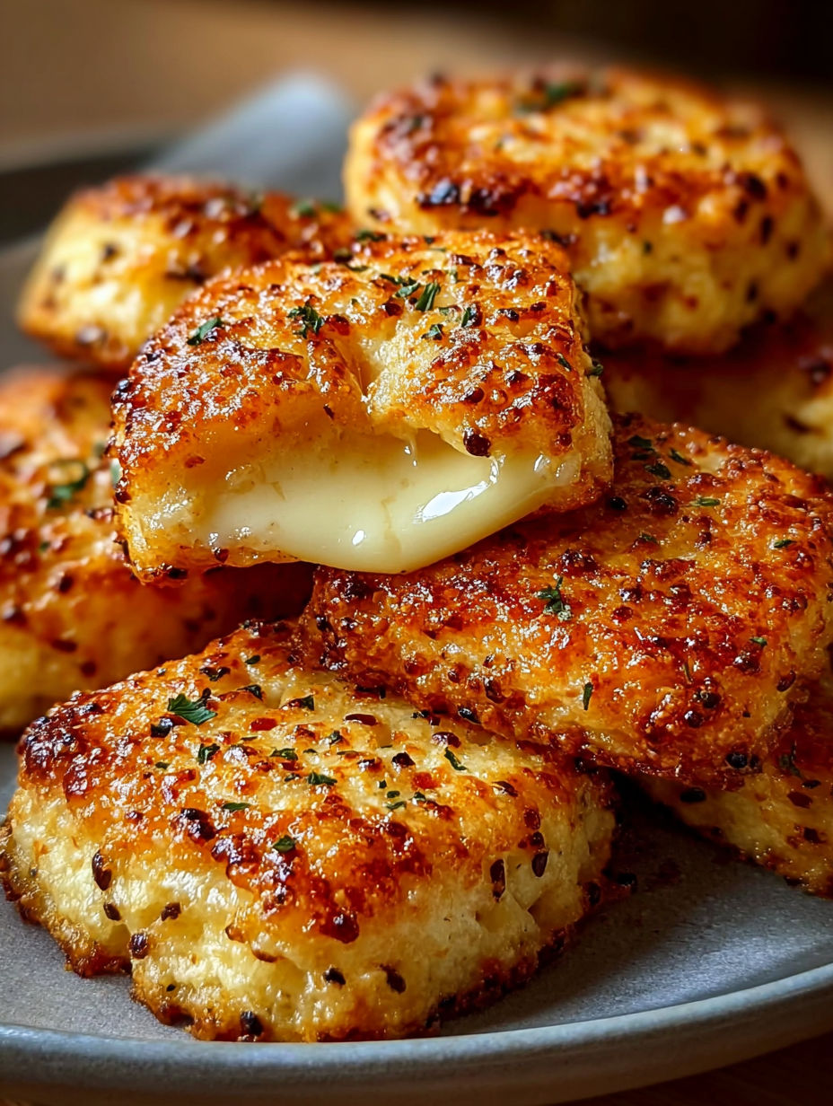 Une recette de pâtes frites avec des herbes et du fromage.