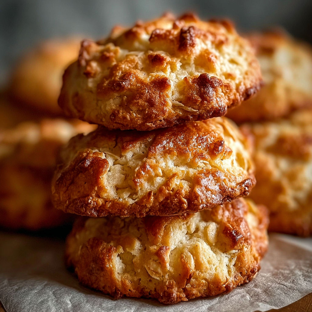 Une pile de biscuits très faciles pommes avoine pour un goûter sain.