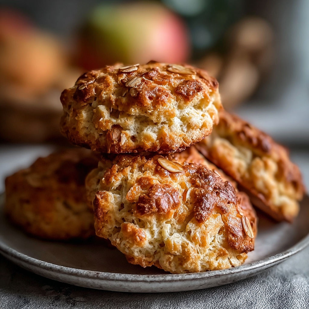 Une pile de biscuits très faciles pommes avocat sur un plateau.