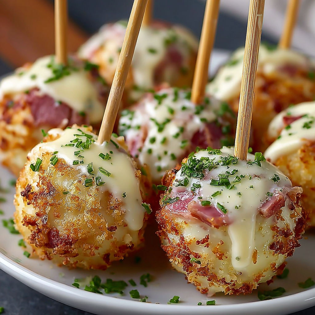Une plaque contenant des mini pains au chocolat salés avec du fromage et des herbes.