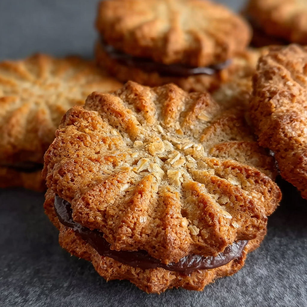 Galettes aux flocons d'avoine, une recette traditionnelle bretonne, est servie sur un plateau.