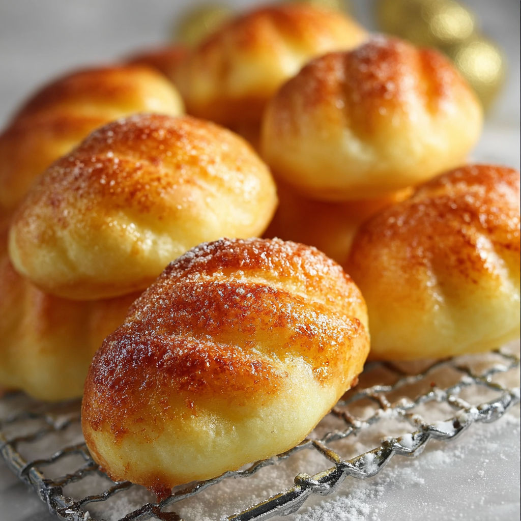 Une pile de navettes apéritives, recuites et sucrées, prêtes à être servies.