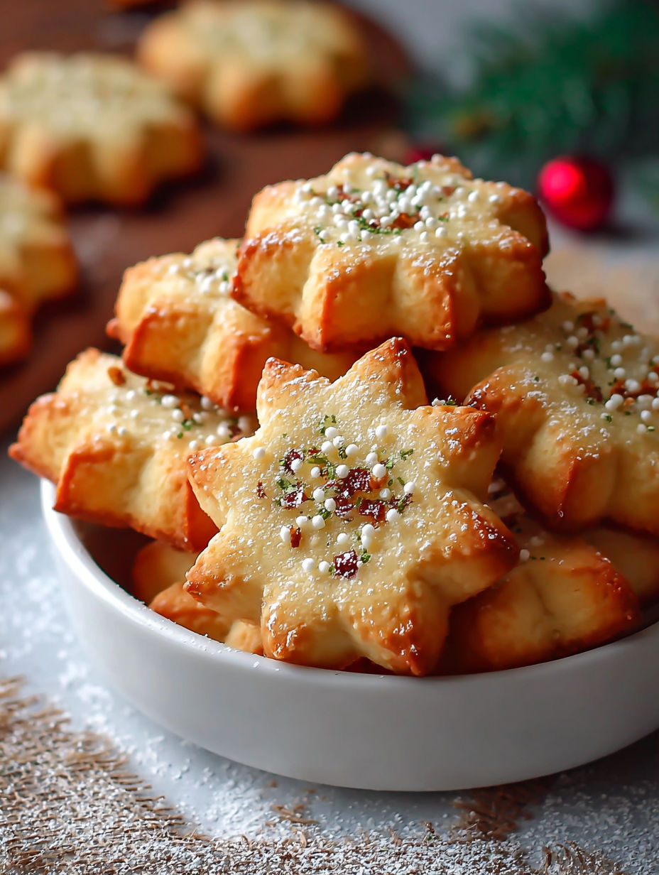 Unsweetened cookies in a bowl.