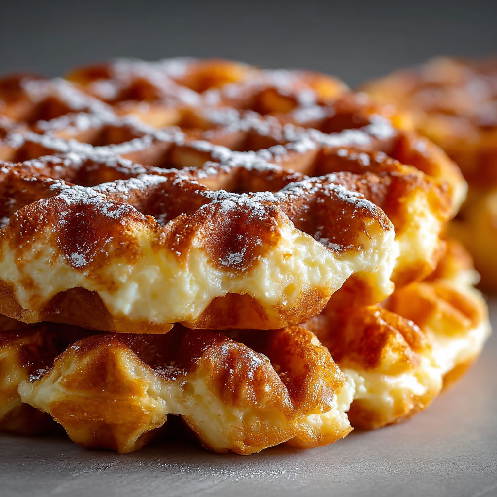 Une gaufre brioche est servie sur une table.