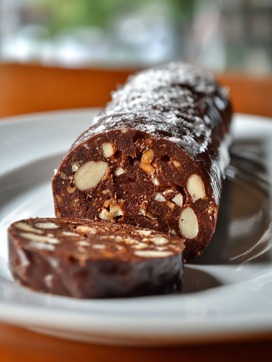 Une barre de chocolat simple, facile à préparer, est servie sur un plateau.