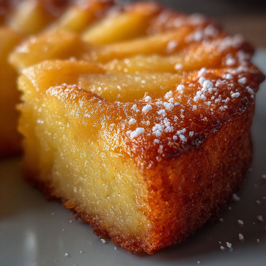 Une tarte aux pommes en forme de cake, recette "Tarte aux pommes