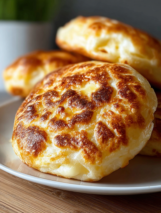 Une pile de pains grillés sur un plateau.