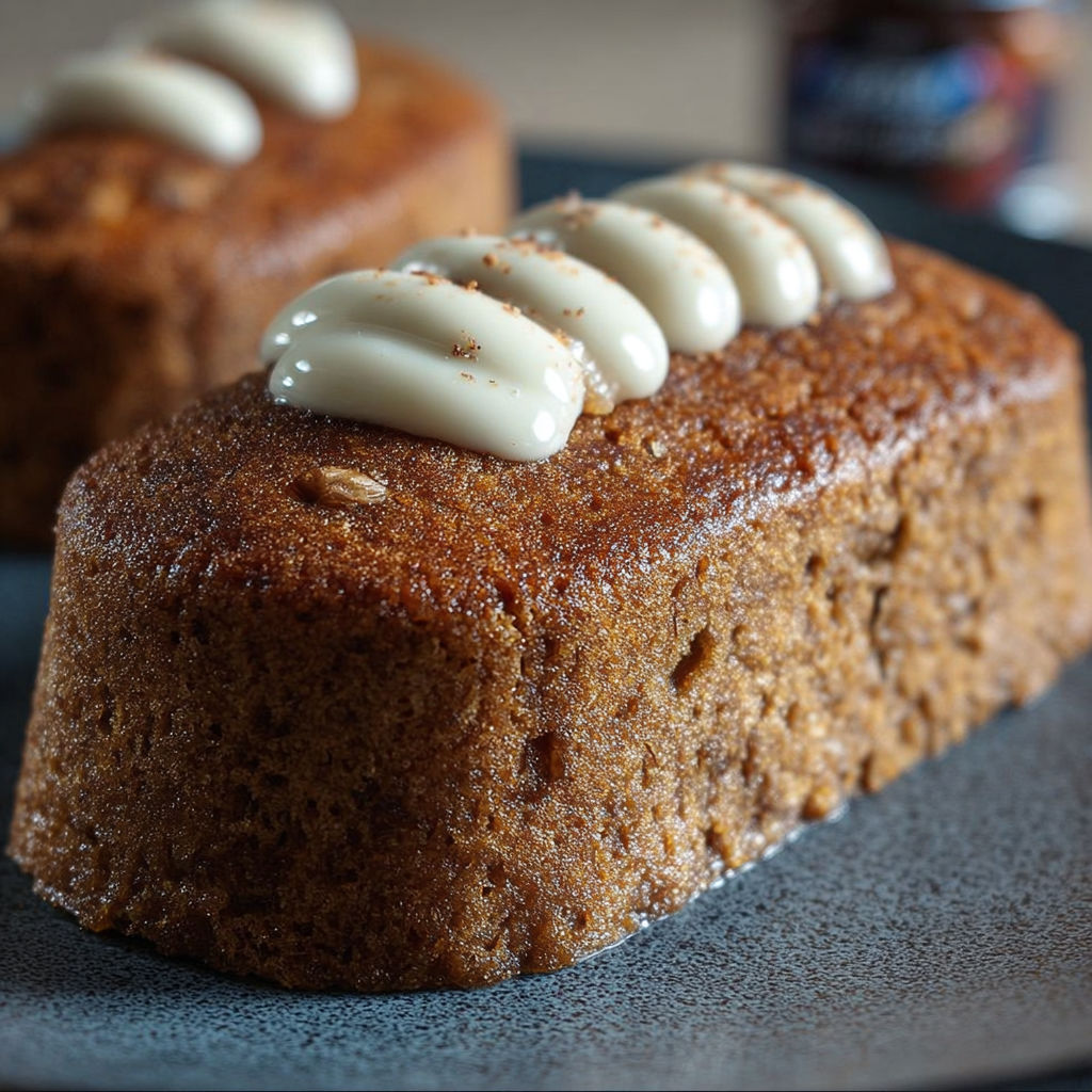 Une portion de Moelleux à la crème de marrons sur un plateau.