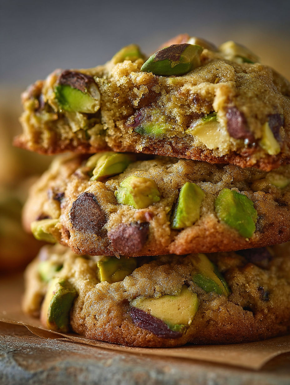 Une pile de biscuits à la noix de cajou avec des amandes et des avocats.