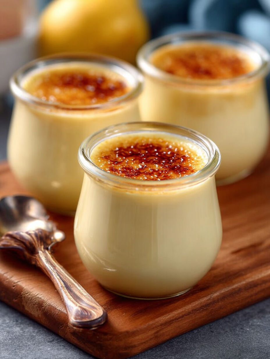 Une tarte aux pommes est servie dans un verre en cristal.