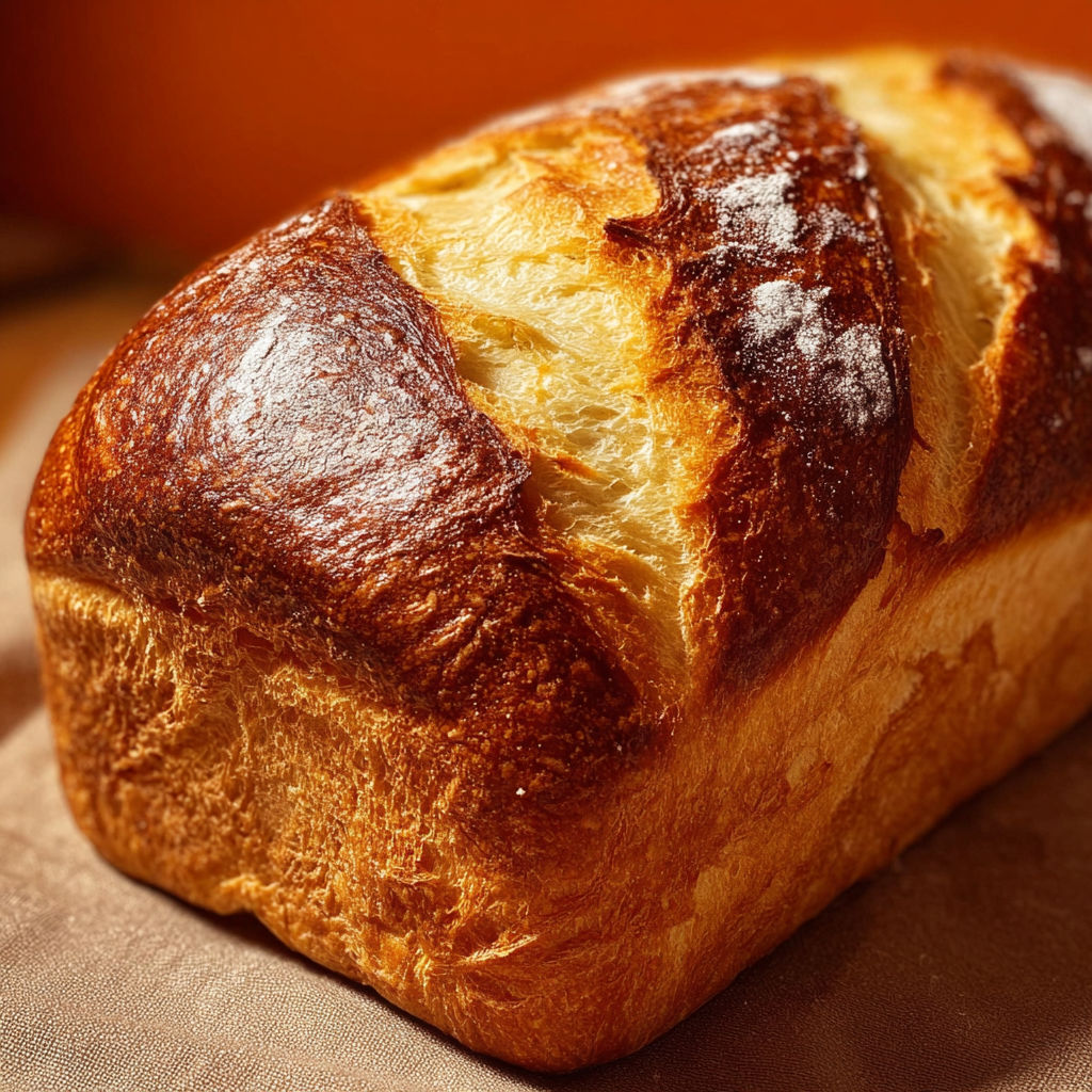 Un pain brioché au yaourt est présenté sur une table.