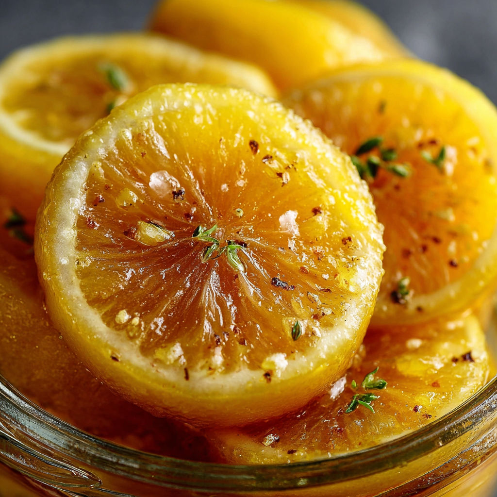 Une salade de citron et de coriandre, avec des citrons entiers et des coriandres hachées, dans un bol.