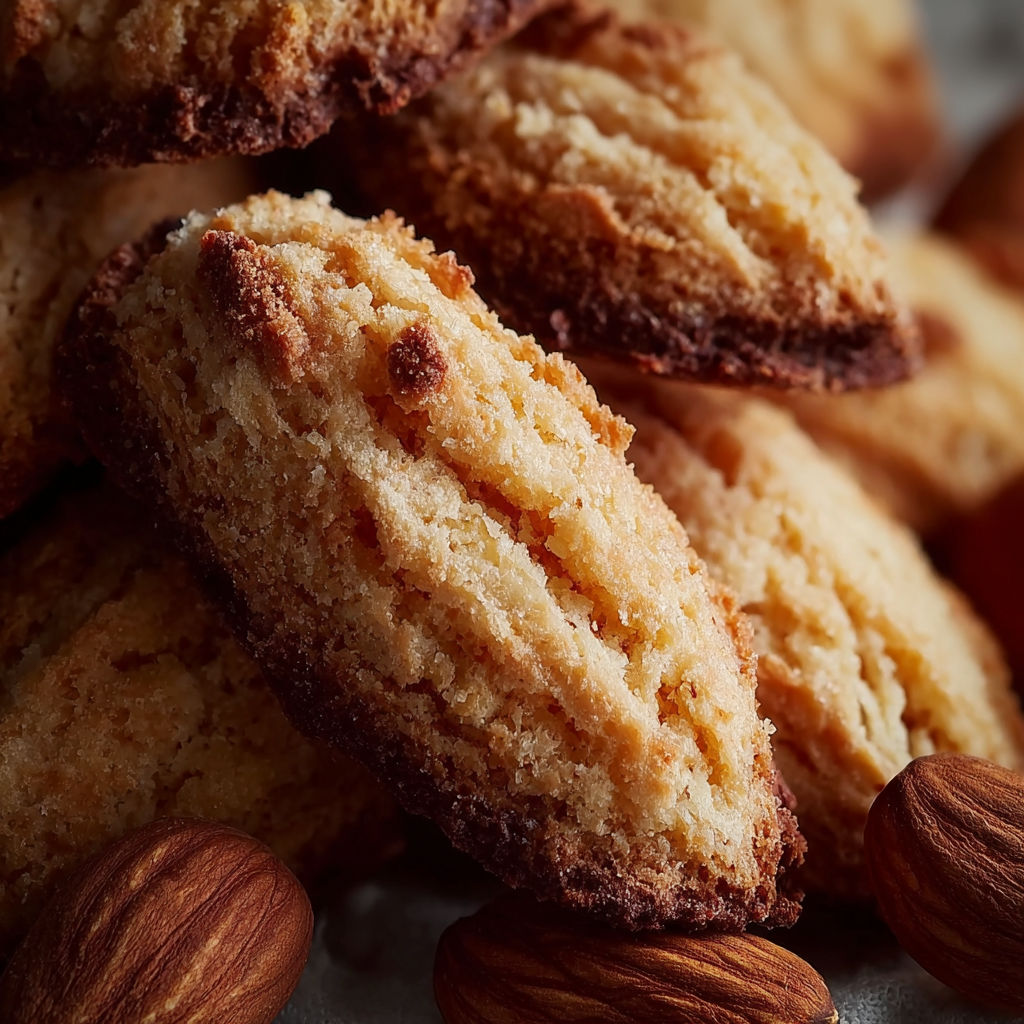 Une pile de biscuits de café, Les doigts de fée, recette facile, est servie sur une table.
