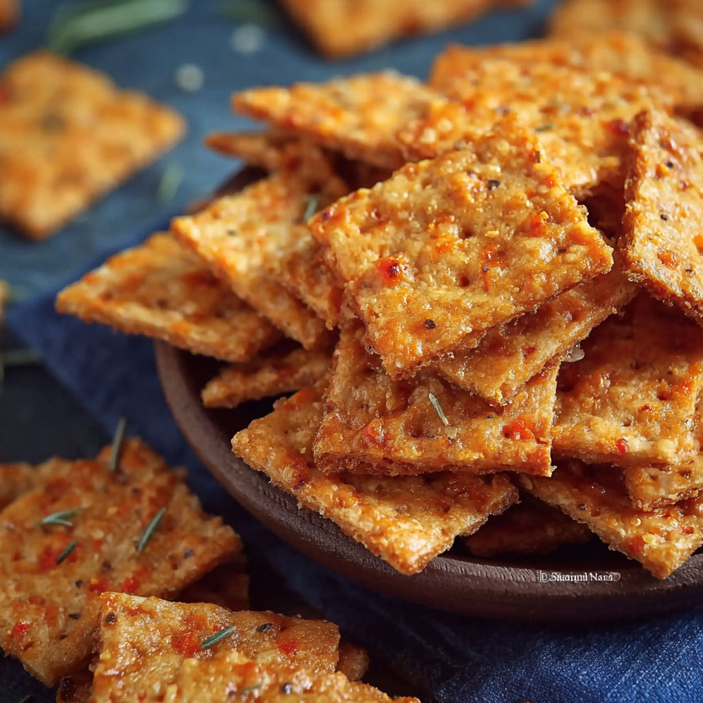 Crackers de Noël à la Moutarde et au Comté : l'apéritif croustillant des fêtes.