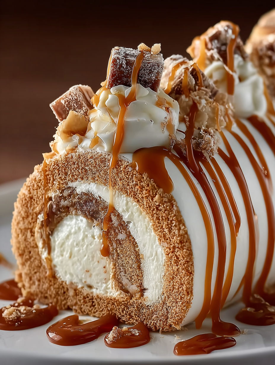 Une délicieuse tarte aux fruits garnie de caramel.