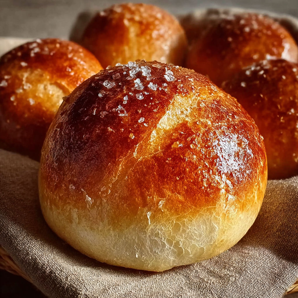 Une pile de petits pains maison ultra moelleux.