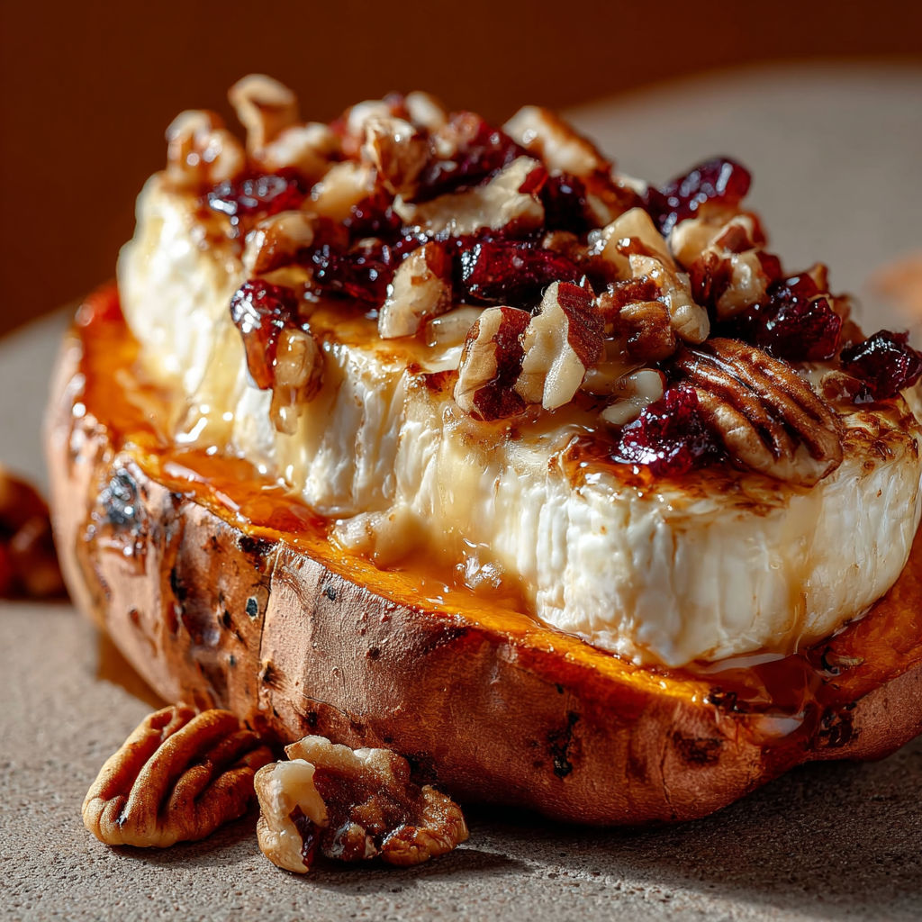 Une pâte de marron farcie de noix et de bacon, accompagnée d'une sauce au beurre.