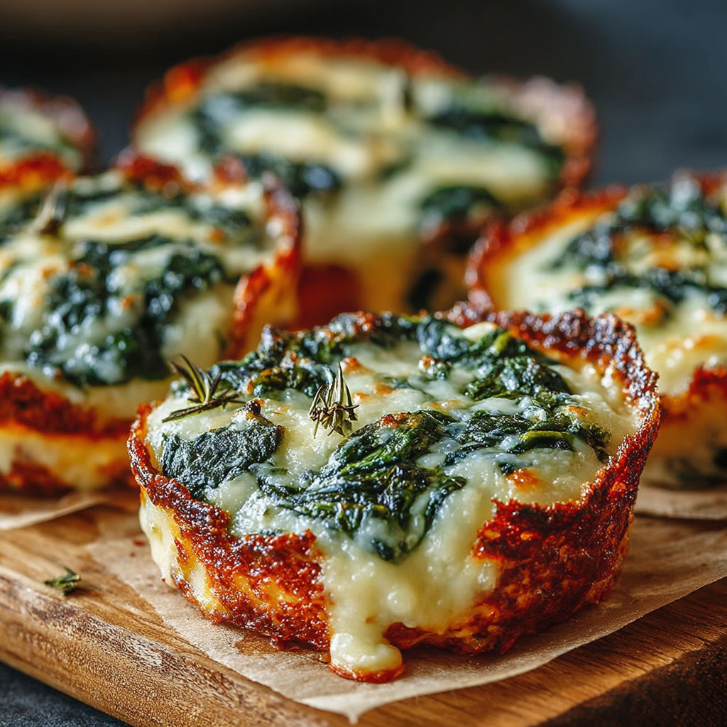 Une recette de tartes aux herbes est servie sur un plateau en bois.
