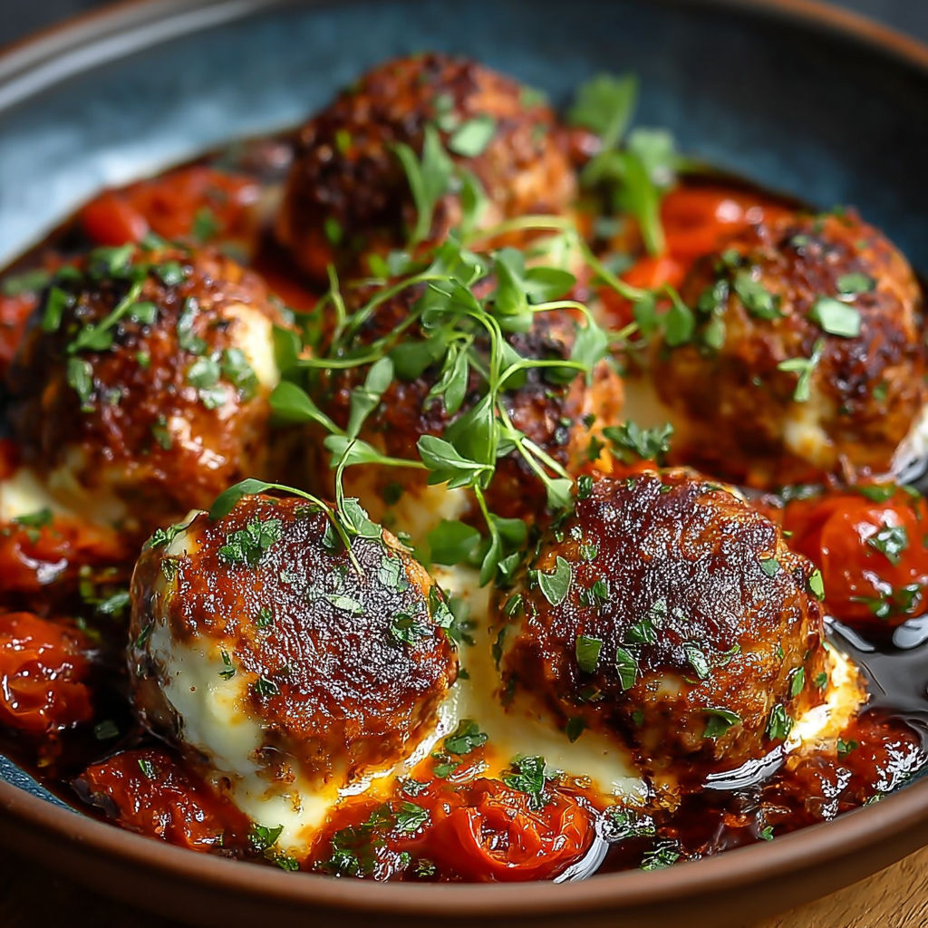 Boulettes viande fromage tomate, une recette savoureuse et délicieuse.