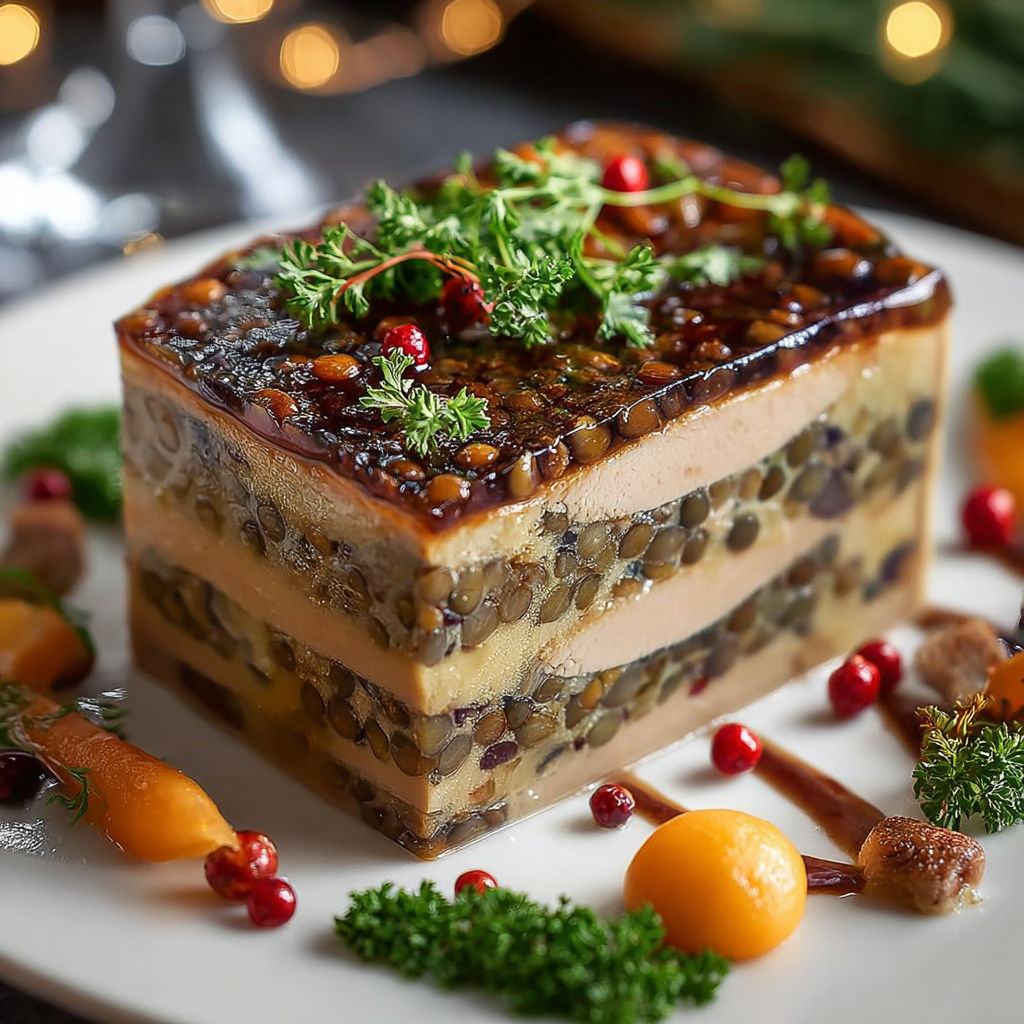 Une tarte aux pommes et aux épinards, accompagnée de carottes et de raisins, est servie sur un plateau.