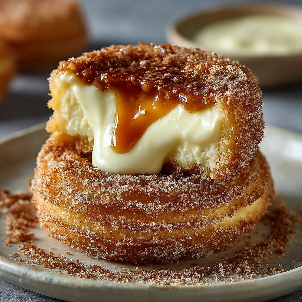 Une tarte aux fruits et crème, avec une sauce caramel, sur un plateau.